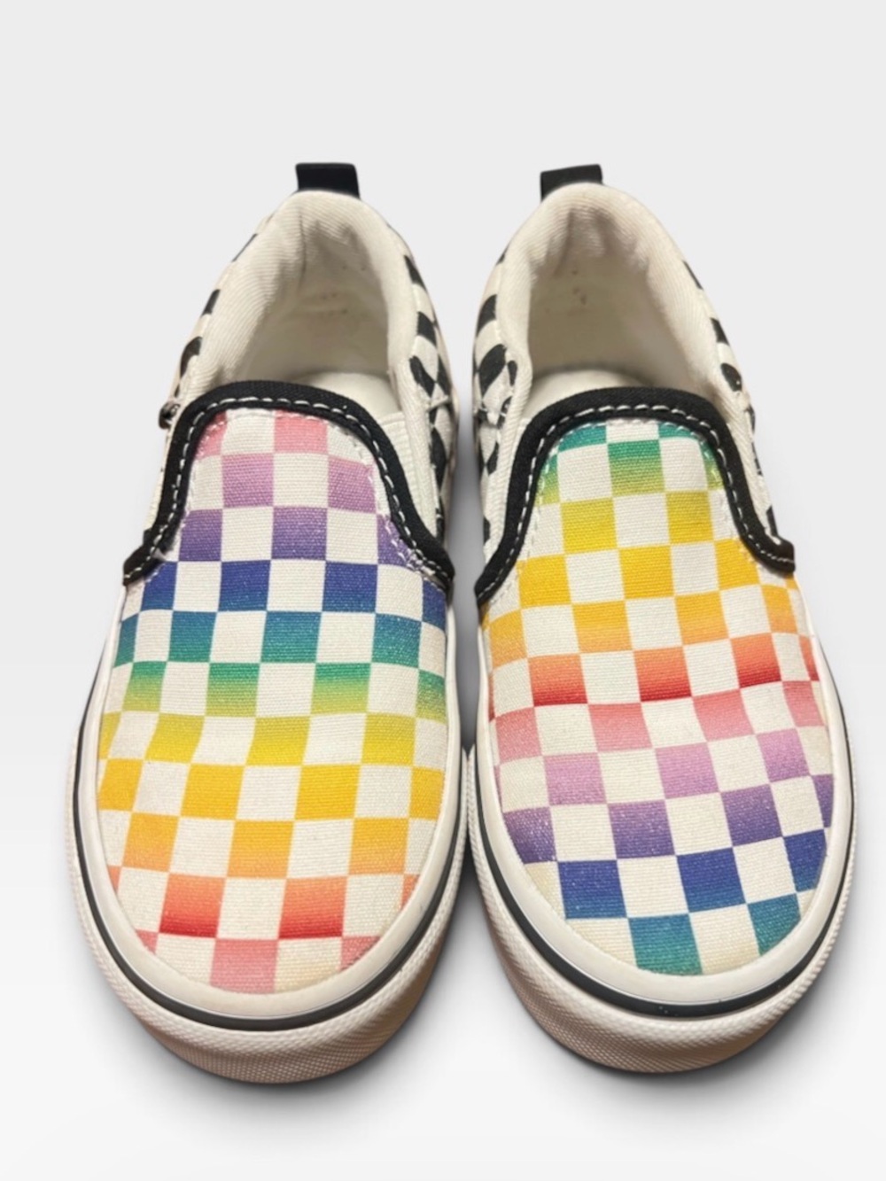 Vans Kids Multicolor Rainbow Check Slip-On Sneakers
